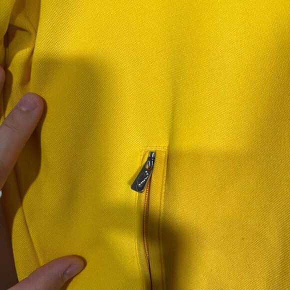Nike Track Jacket Zip Up Black and Yellow Sweatshirt Size Large Y2K Striped - Picture 5 of 13